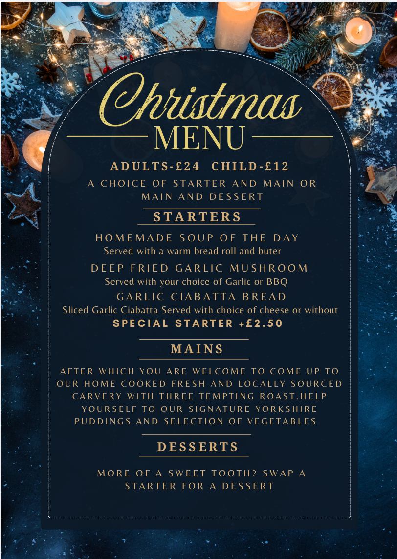 Christmas Menu — The Rose N Bowl