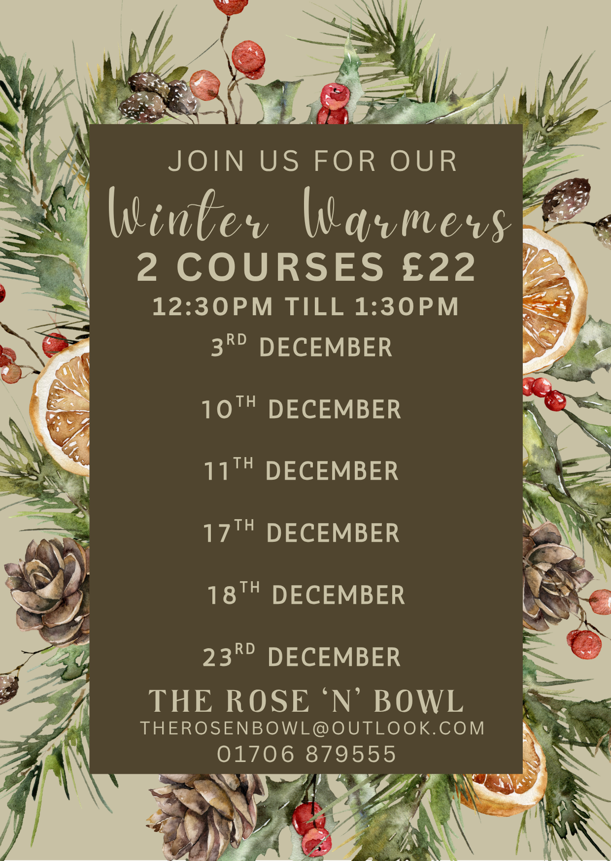 Winter Warmers — The Rose N Bowl